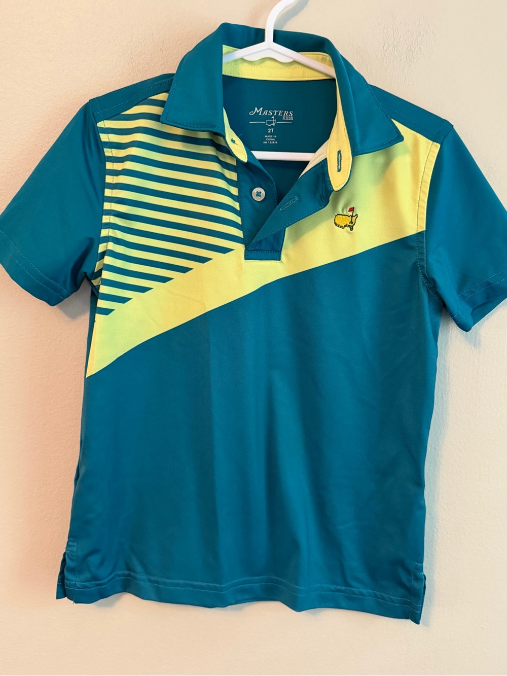 Masters Kids' Teal & Yellow Polo